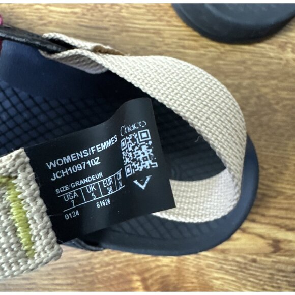 CHACO Lowdown Sandals Pink/Beige Womens Size 7 - Picture 6 of 7